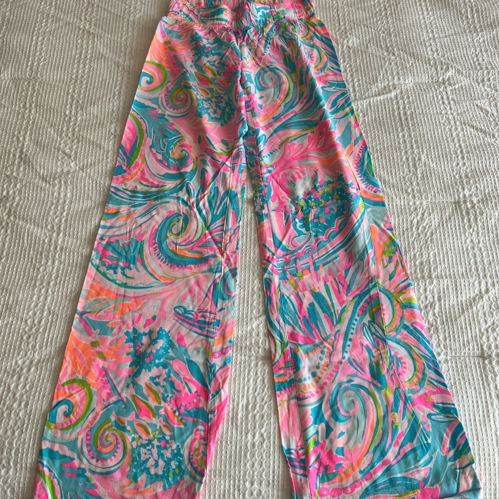 Vibrant Swirl Patterned Pants
